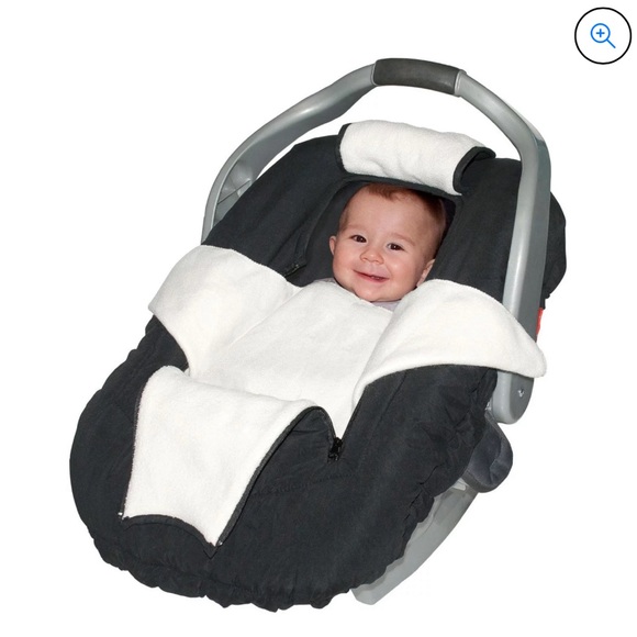 Jolly Jumper Artic Sneak-A-Peak Infant Carseat Cover with Blanket in Black NWT - Picture 2 of 9